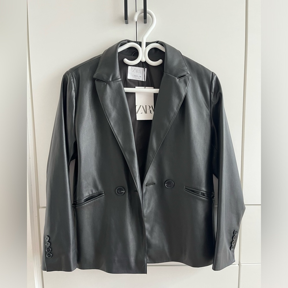 BNWT Zara pleather jacket with buttons